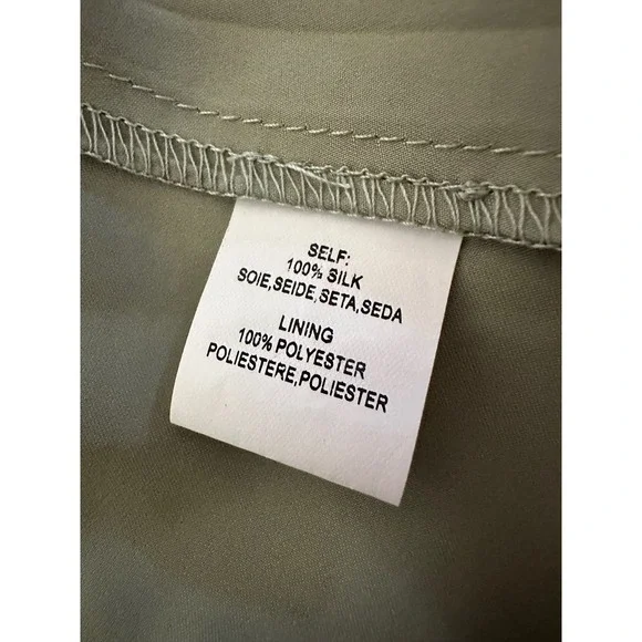 Anthropologie BHLDN Maxi Dress 4 Sage Green Silk Tiered Lace Romantic Ethereal - Picture 10 of 16